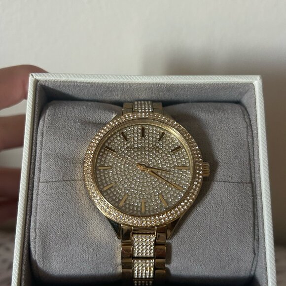 MICHAEL KORS Pave Gold Tone Watch - Picture 5 of 5